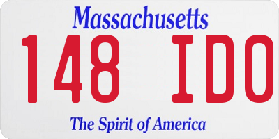 MA license plate 148ID0