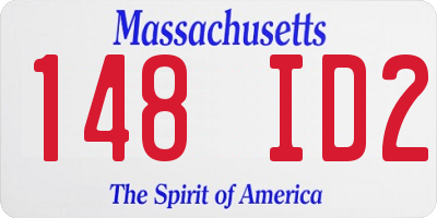 MA license plate 148ID2