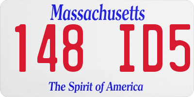 MA license plate 148ID5