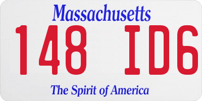 MA license plate 148ID6