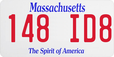 MA license plate 148ID8