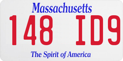 MA license plate 148ID9