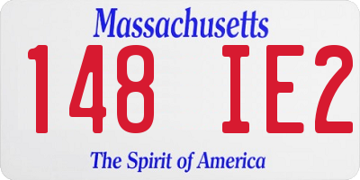 MA license plate 148IE2