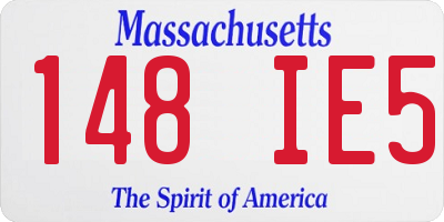 MA license plate 148IE5