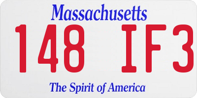 MA license plate 148IF3