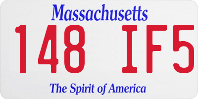 MA license plate 148IF5