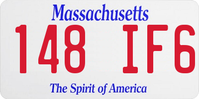 MA license plate 148IF6