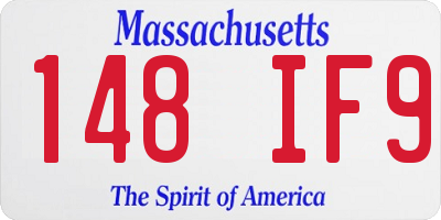MA license plate 148IF9