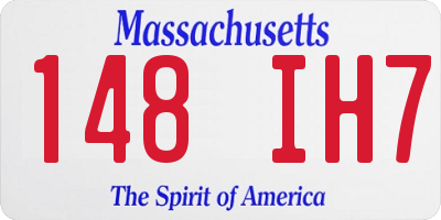 MA license plate 148IH7