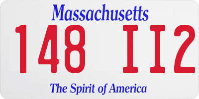 MA license plate 148II2