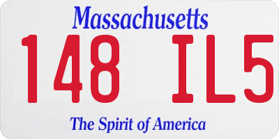 MA license plate 148IL5