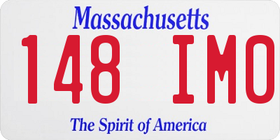 MA license plate 148IM0
