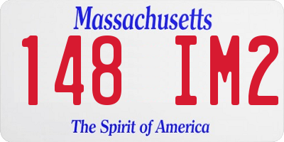 MA license plate 148IM2