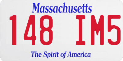MA license plate 148IM5