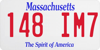 MA license plate 148IM7