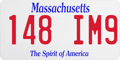 MA license plate 148IM9