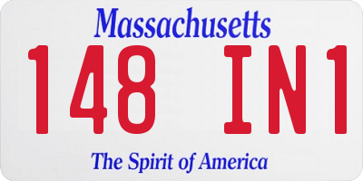 MA license plate 148IN1