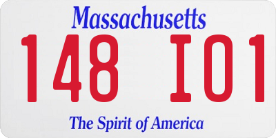MA license plate 148IO1