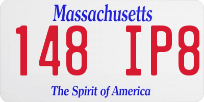 MA license plate 148IP8