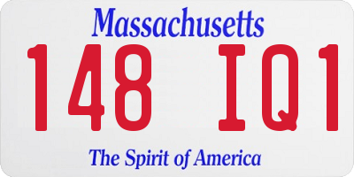 MA license plate 148IQ1