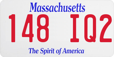 MA license plate 148IQ2