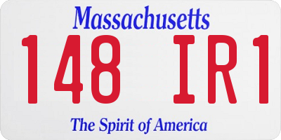 MA license plate 148IR1