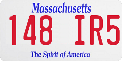 MA license plate 148IR5