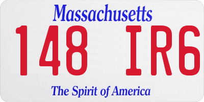 MA license plate 148IR6