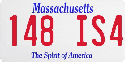 MA license plate 148IS4