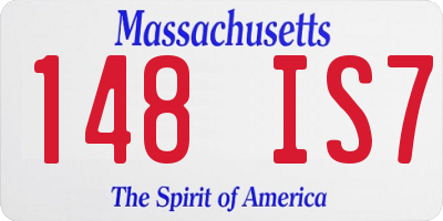 MA license plate 148IS7