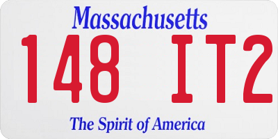 MA license plate 148IT2