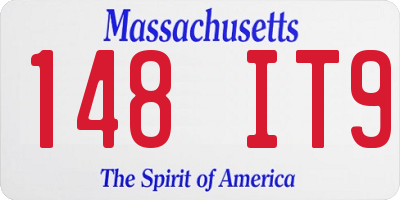 MA license plate 148IT9