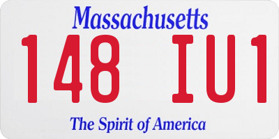 MA license plate 148IU1