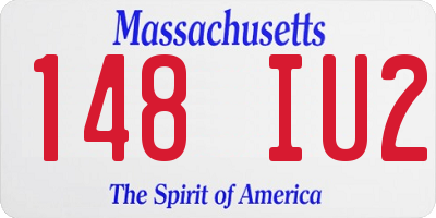 MA license plate 148IU2