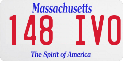 MA license plate 148IV0