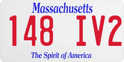 MA license plate 148IV2