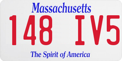 MA license plate 148IV5