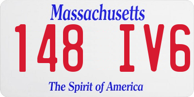 MA license plate 148IV6
