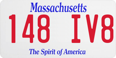 MA license plate 148IV8