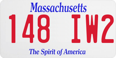 MA license plate 148IW2