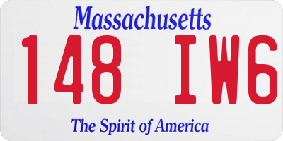 MA license plate 148IW6
