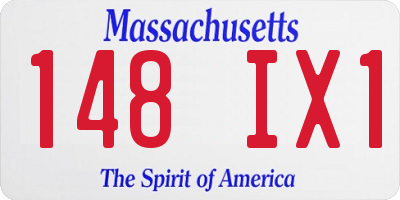 MA license plate 148IX1