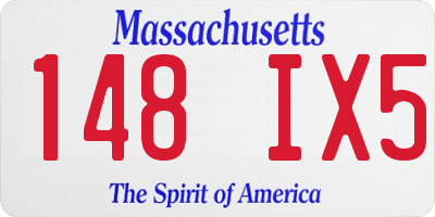MA license plate 148IX5