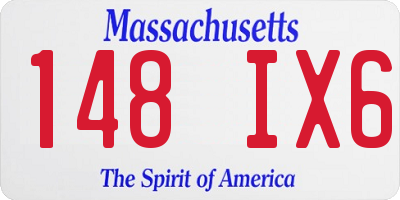 MA license plate 148IX6