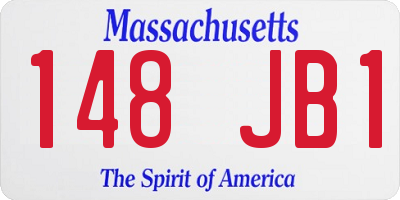 MA license plate 148JB1