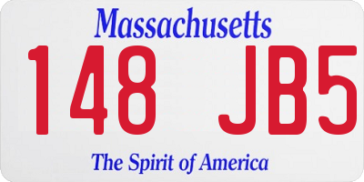 MA license plate 148JB5