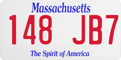 MA license plate 148JB7