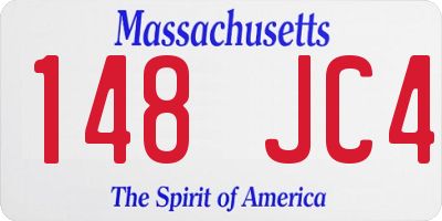 MA license plate 148JC4