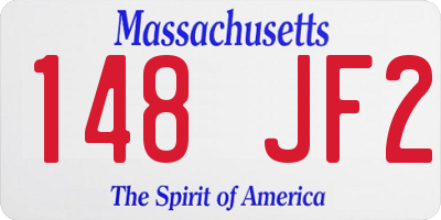 MA license plate 148JF2