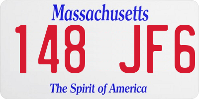 MA license plate 148JF6